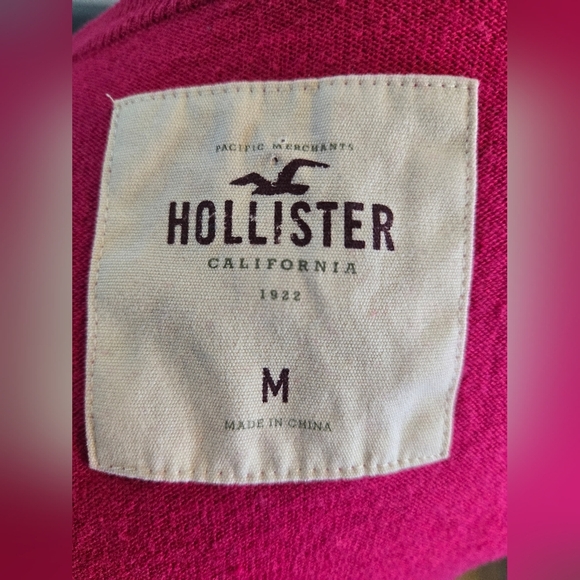 Hollister Pink Cardigan Sweater Y2K Spring Lightweight Layering Size M Girlie - Picture 5 of 7